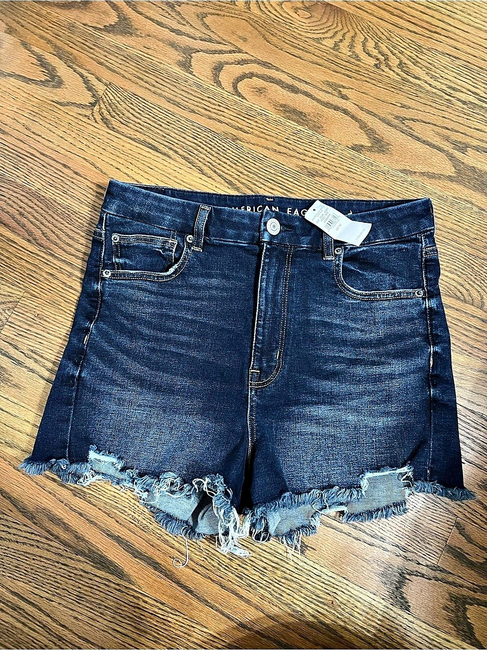 American Eagle Stretch Denim Super High-Waisted Shorts